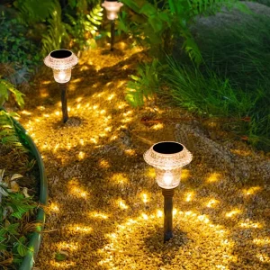 Solar Lawn Lights Outdoor Waterproof Solar Powered Garden Pathway Lights Landscape 3000k Ambient Light