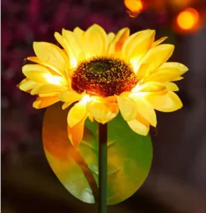 Solar Light Outdoor Christmas IP44 Garden Decorative Sunflower Lights Waterproof Courtyard Floor Lamp 8 10 Hours Warm White LED