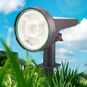 Solar Lights Outdoor Waterproof 55 LED Solar Spot Lights with Brightness Landscape Spotlights for Garden Yard Trees