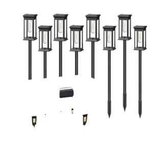 Solar Lights Waterproof LED Edison Filament Solar Garden Stake Spike Lights Outdoor Landscape Lawn Decor Solar Lamp