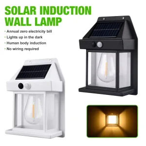 Solar Outdoor LED Garden Wall Light with Motion Sensor and 3 Modes for Villa, Patio, and Smart Home