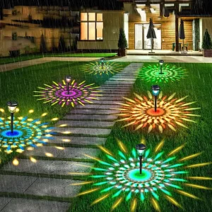 Solar Outdoor Lights Garden Lamps Powered Waterproof Landscape Path for Yard Backyard Lawn Patio Decorative LED Lighting