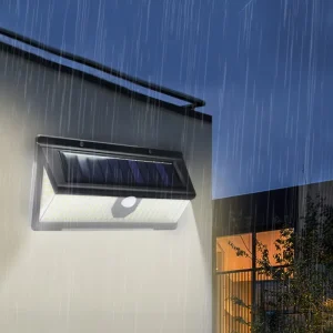 Solar Outdoor Lights with Motion Sensor IP65 Waterproof Intelligent Security Wireless Lights for Garage Deck Fence