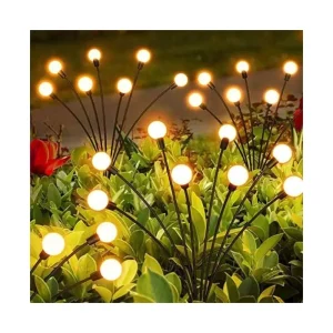 Solar Path Landscape Pathway Firefly Lamp Garden Light Waterproof LED Outdoor Lawn Solar Firefly Garden Light