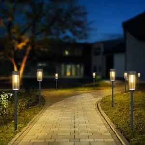 Solar Pathway Lights Outdoor Pathway Garden Lamp Waterproof Landscape Lights Walkway Driveway Lawn Patio Garden Decor