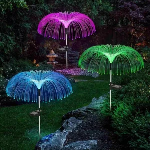 Solar Plastic Jellyfish Light Colorful LED Christmas Indoor Outdoor Garden Landscape Decoration Lawn Light