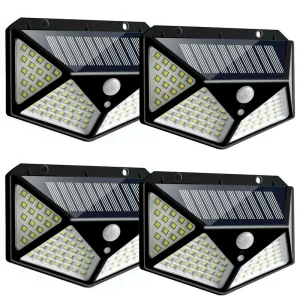 Solar Power Lighting Wall Lamp Motion Sensor Led Solar Light Outdoor Backyard Garden Stair Waterproof 100LED 118LED 76COB