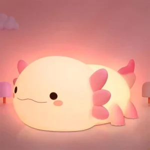 Solar Powered 10pcs LED Warm White Axolotl Night Light Creative Silicone Penguin Ambience Bedside Lamp for Kids Babies Living