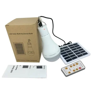 Solar Powered Garden Emergency Lamp with LED Light Bulb