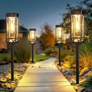 Solar Powered LED Garden Lawn Lights New Design Brighter Outdoor Pathway Landscape Lighting Waterproof IP65 Decor