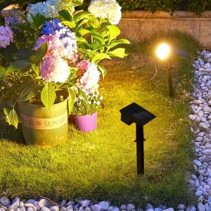 Solar Powered Spotlights 62 LED Garden Lawn Light Outdoor IP 65 Waterproof Landscape Stage Lighting 2 in 1 Wireless Wall Lights