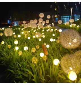 Solar Powered Swaying LED Warm White Firefly Stake Lights IP65 Waterproof Outdoor Garden Landscape Lights Patio Lawn Pathway