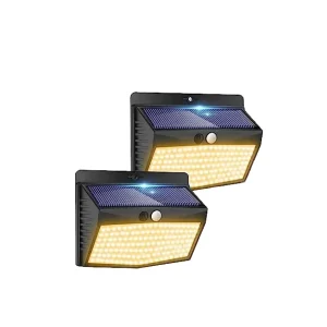 Solar Wall Light Motion Sensor Outdoor Waterproof Solar Powered Security Lamp for Garden Yard Fence Street Exterior Lighting