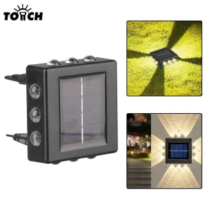 Solar Wall Light Outdoor IP65 Waterproof 270° Wide Angle Dusk to Dawn LED Garden Lamp CE Certified Fence Yard Security Light