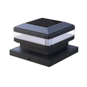 Solar Waterproof LED Gate Post Lights Outdoor Column Head Pillar Fence Lamp for Gate Posts