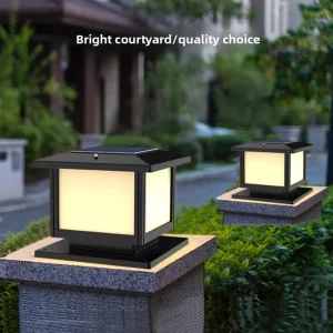 Solar-powered Pillar Lights Outdoor Waterproof Garden and Fence Lights Modern Minimalist Style Villa Courtyard Gate Post Lights