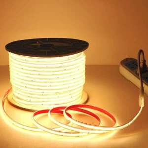 Solderless 220V 110V COB LED Strip Light 10m 50m 100m Silicone Tube IP65 Outdoor Waterproof Flexible