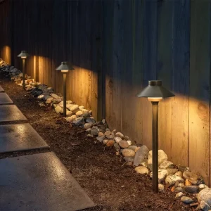 Solid Brass Low Voltage Path Light 12V LED Outdoor Landscape Lighting IP65 Waterproof ETL Listed