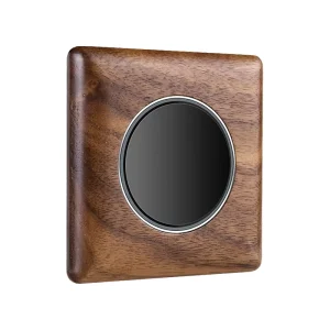 Solid Wood Aperture Electrical Wall Switch Socket Black Walnut UK/EU Socket LED Retro Wood Grain 16A