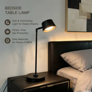 Space Saving Collapsible LED Desk Lamp Foldable Lamp Head with 360° Rotation Modern Minimalist for Bedroom Study Workspace