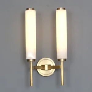 Spanish Imported Alabaster Wall Lamp Nordic Minimalist Luxury Solid Copper Light for Bedroom Bedside Hotel Homestay