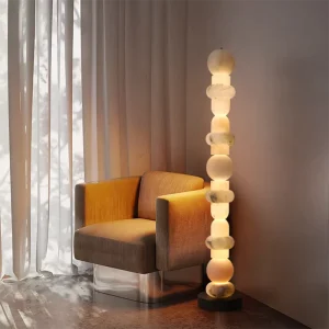 Spanish Imported Marble Designer Floor Lamps for Living Rooms Bedrooms Studies Villas Exhibition Halls and Alabaster Lamps