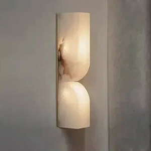 Spanish Imported Natural Italian Designer Living Room Background Wall Bedroom Bedside Copper Art Marble Wall Lamp