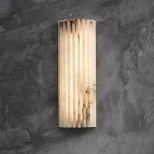 Spanish Marble Wall Lamp Vertical Stripe Design LED Light Source Household Wall Lamp