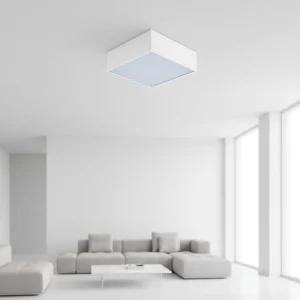 Square Aluminum LED Ceiling Light for Hotel Living Room 12W 15W 25W Surface-Mounted CRI 90