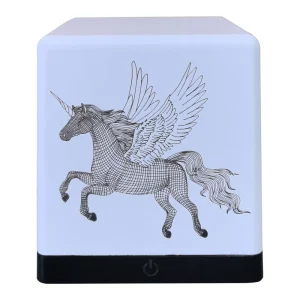Square Color-Changing Night Light Touch Switch 3D Design