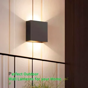 Square Exterior LED Wall Sconces ETL Certified 8in 25W 5CCT Waterproof Up/Down LED Wall Light for Garden Use & Wet Locations