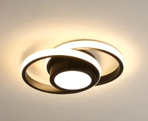 Square Iron Base Acrylic Cover IP33 LED Ceiling Light for Living Room Bedroom and Corridor
