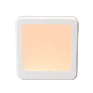 Square Mini LED Night Light Light Sensor Control US Plug for Kids Room
