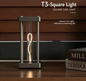 Square Quantum Night Lamp, Curved USB Desktop Lamp