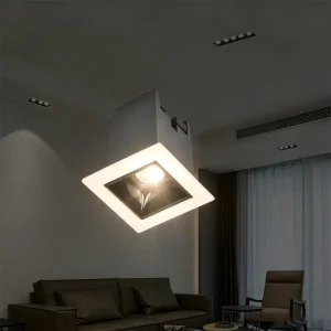 Square Recessed Grille Spotlight Anti Glare for Shopping Mall Exhibition Space