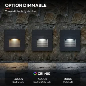 Square Switch Control Aluminum 3W White Black Garden Outdoor Steps Lighting Home Decor Luxury LED Wall Lamp