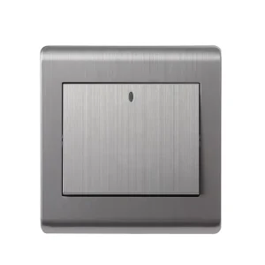 Stainless Steel 1-Gang Wall Switch Socket