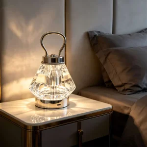 Stainless Steel Aluminum K9 Crystal Chrome plate Living Room Bedroom Bedside Decorative Luxury Led Table Lamp