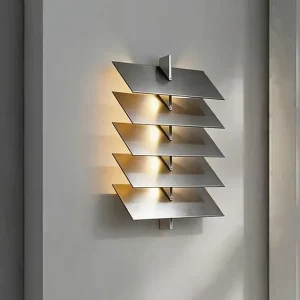 Stainless Steel Bauhaus Style Luxury Vintage Wall Lamp for Bedroom Decor