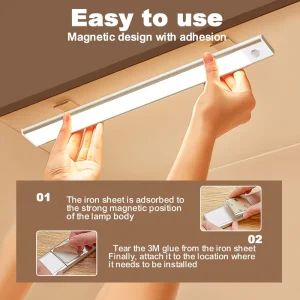 Stair Body Induction Cabinet Light Modern Bedroom Rechargeable Wall Foot Light Led Motion Sensor Cabinet Light