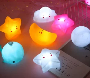 Star Moon Cloud Led Night Lamp Baby Children’s Room Decoration Bed LED Toy Bedroom Decoration Shape Night Light