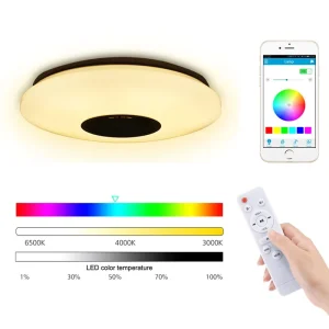 Star Point Music LED Ceiling Light 24W 36W 60W Remote Control App Colorful
