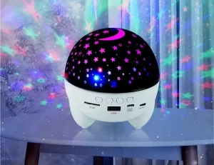Star Projector Starry Sky Galaxy Moon Lamp Mini Night Light for Baby and Kids
