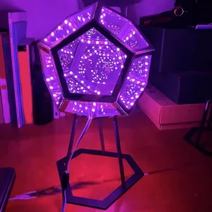 Starry Sky Rhythm Dodecahedron LED Atmosphere Lamp Plug-In with 2.4G Remote Control and Battery