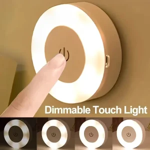 Stick Tap Push Touch Lamp Portable LED Night Light 3 Color Dimmable USB Rechargeable Battery
