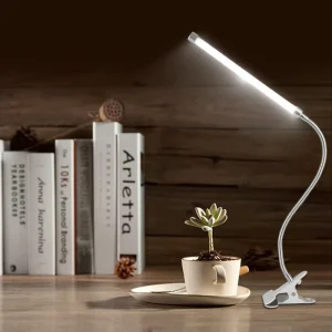 Student LED Metal Table Lamp Desk Bedside Clip Type Dormitory One Arm Multi Angle Eye Protection USB Powered Reading Desk Lamp