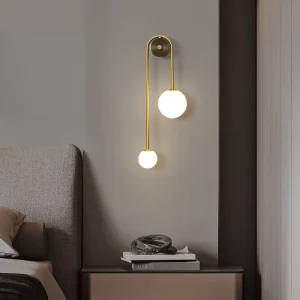 Style Golden Warm White LED Iron Wall Lamp Modern Luxury Bedroom Living Room Background Lighting Dimmable Home
