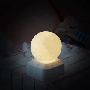Stylish Multifunctional White Noise Machine Music LED Light Timer Rechargeable Household Sleep Aid Night Light