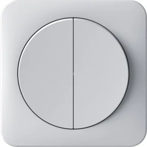 Stylish White Round Wall Switches 10AX 250V 2 Gang 2 Way Screw Terminal Switch