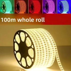 Super Bright 220V LED Strip 2835 120 LEDs m Double Row Waterproof Outdoor LED Ribbon Commercial Engineering Linear Lighting
